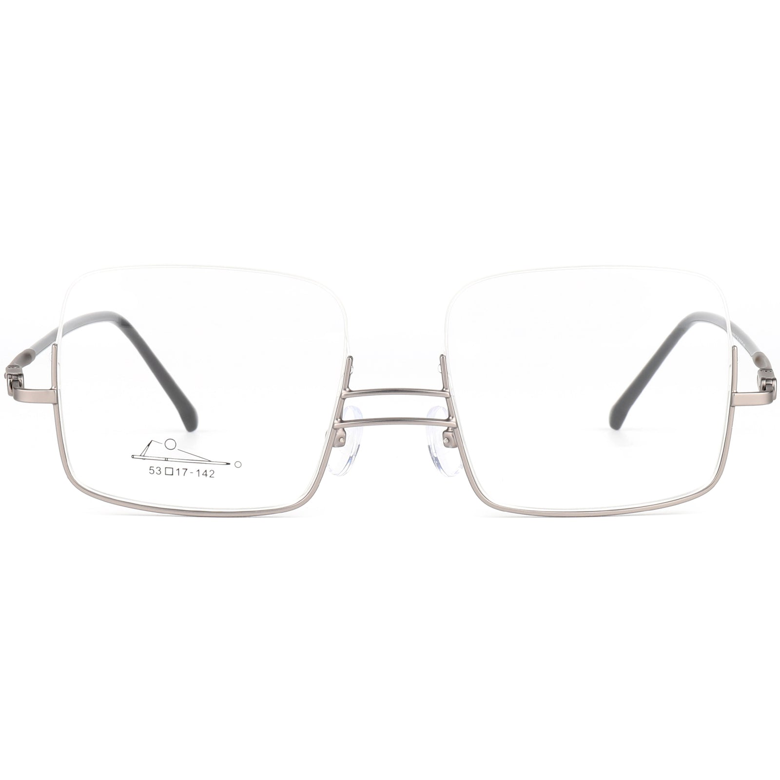 Square Billiards & Pool Glasses RV1052 – Reverse Half-Rim, Adjustable Tilt