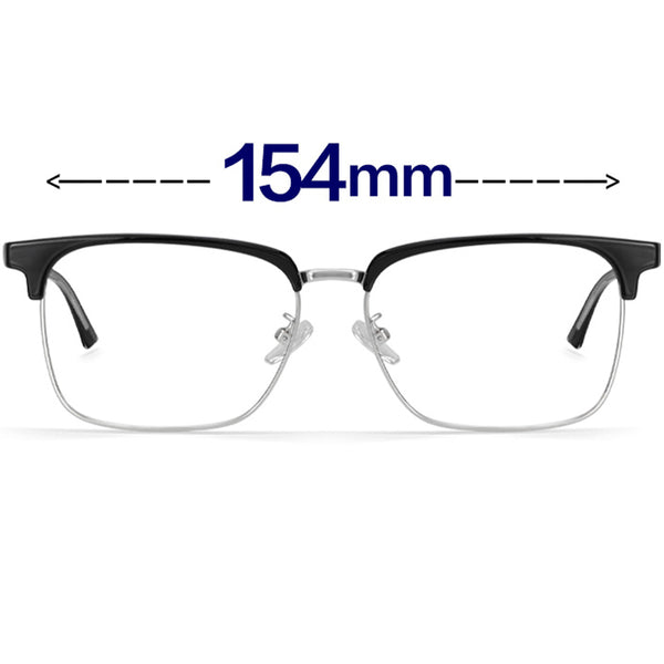 Browline Glasses EF1005 - Wide Frames for Men with Larger Heads