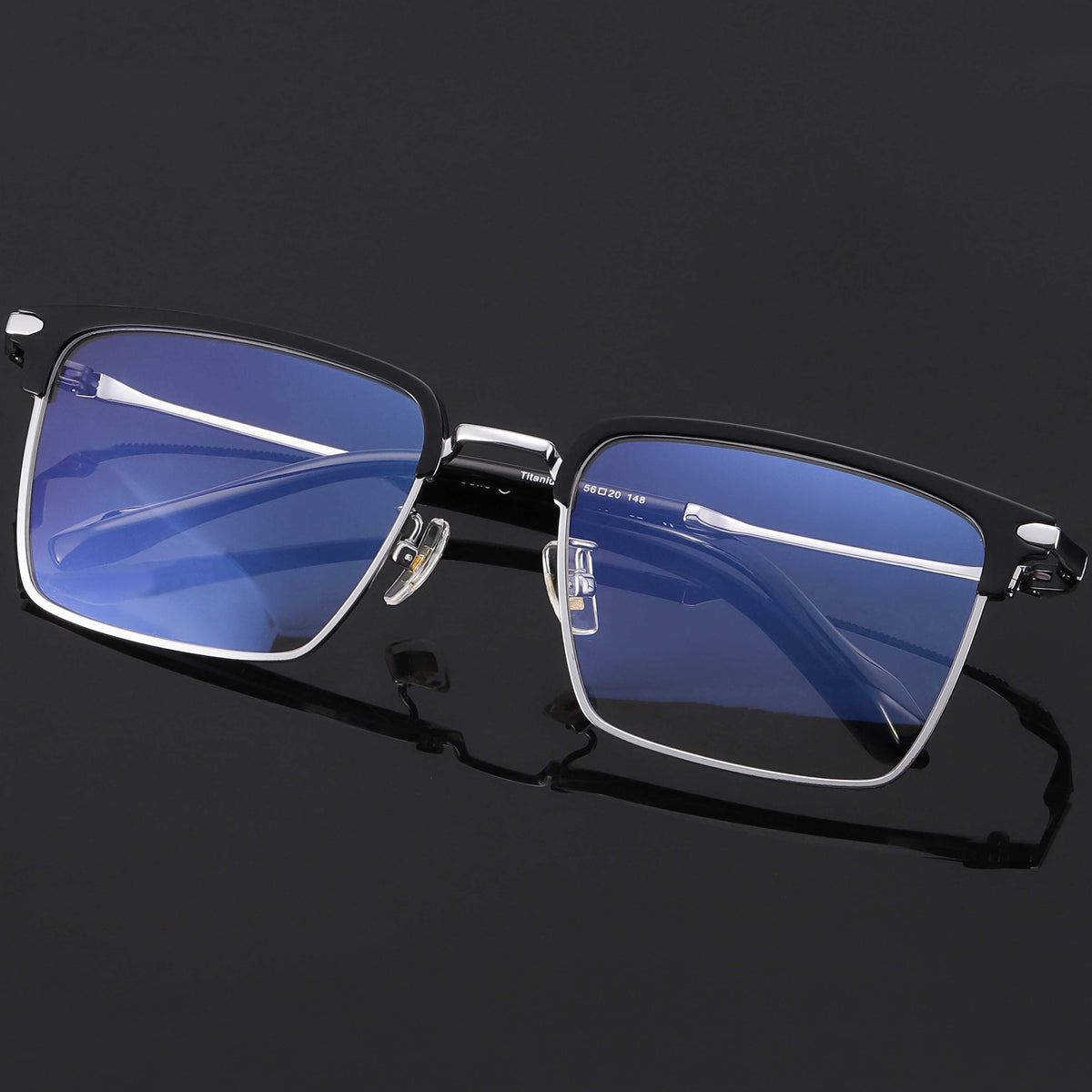 Browline Glasses EF1065 - Wide Frames For Men With Larger Heads