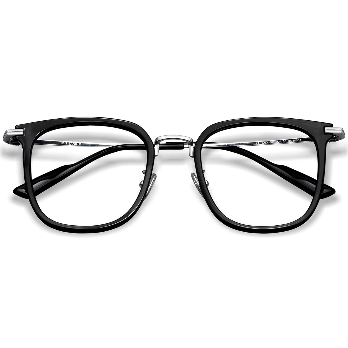 Square Glasses EF1036 - Wide Frames for Men with Larger Heads