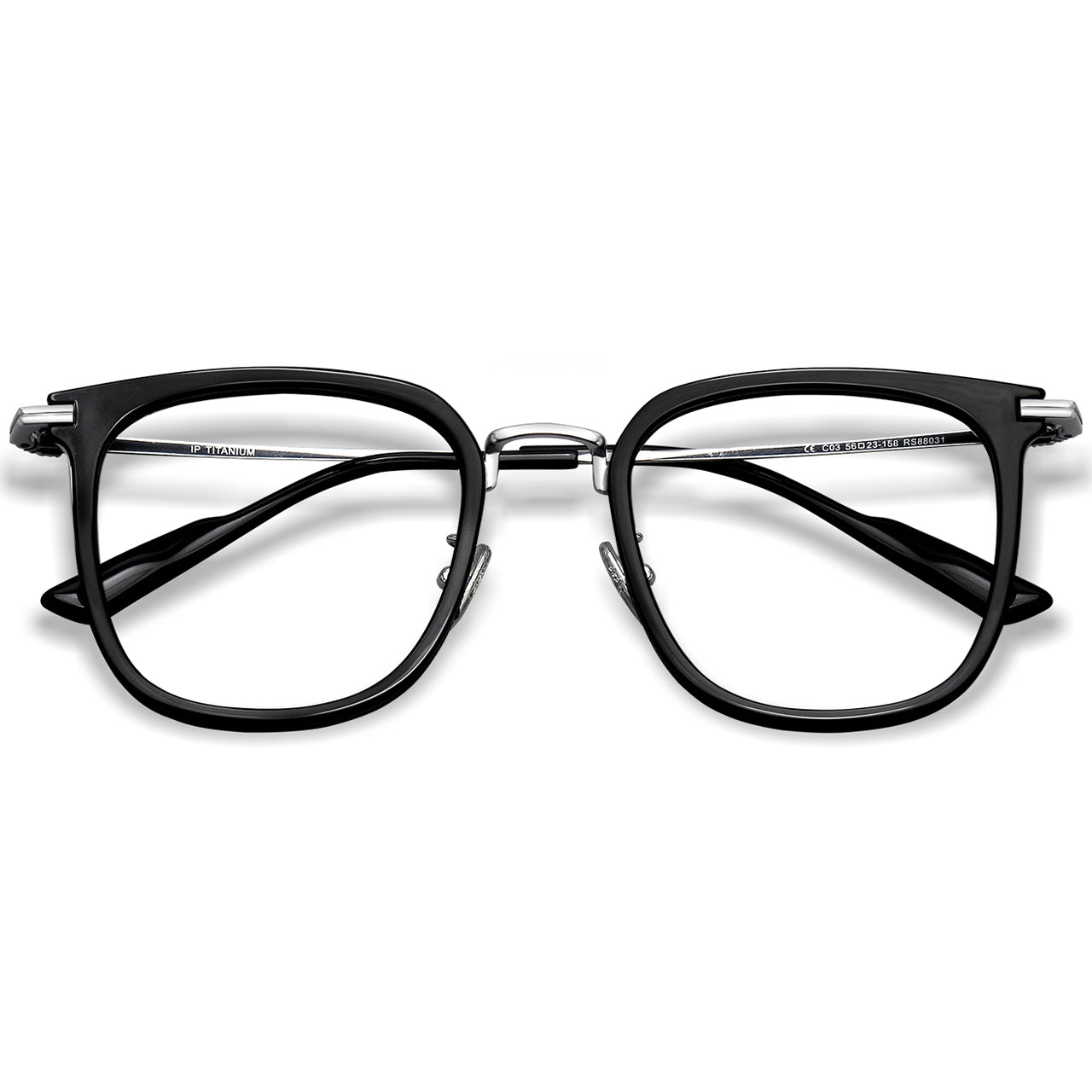 Square Glasses EF1036 - Wide Frames for Men with Larger Heads