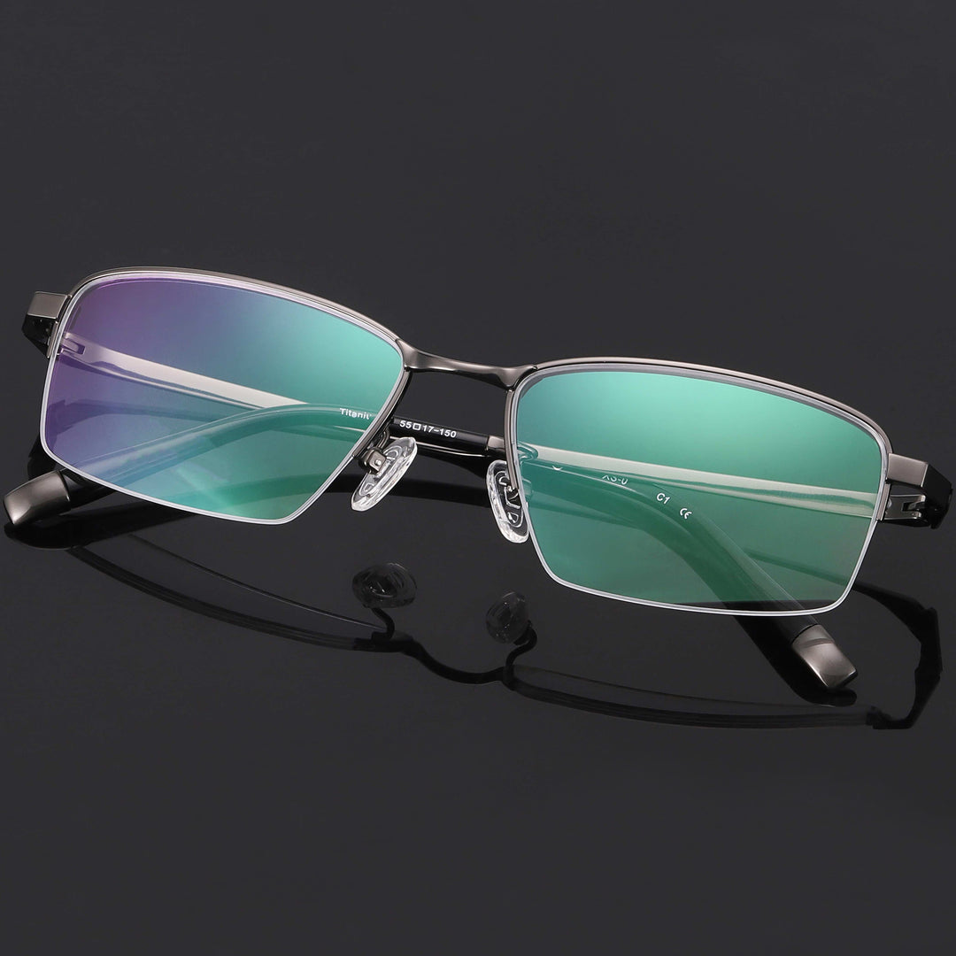 Rectangle Glasses EF1064 - Wide Frames For Men With Larger Heads