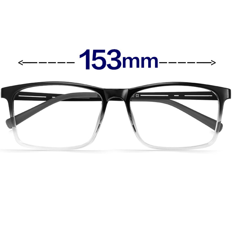 Rectangle Glasses EF1006 - Wide Frames for Men with Larger Heads