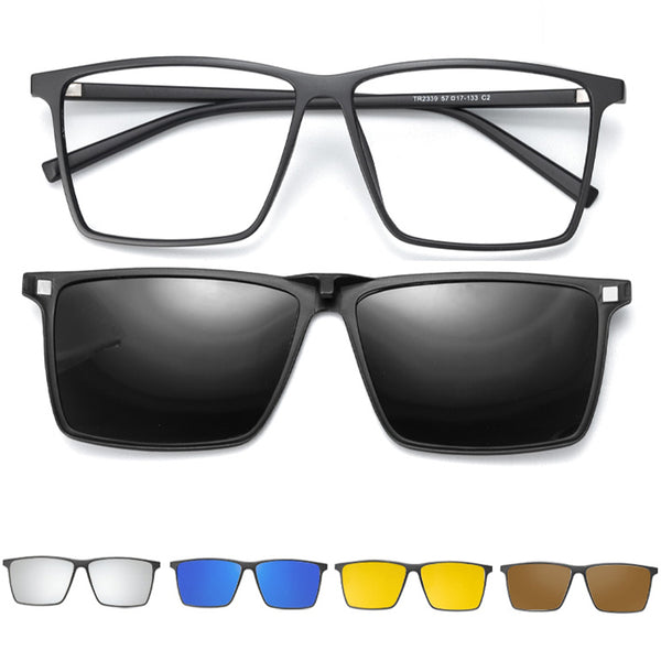 Square Glasses EF1009 - Wide Frames for Men with Larger Heads