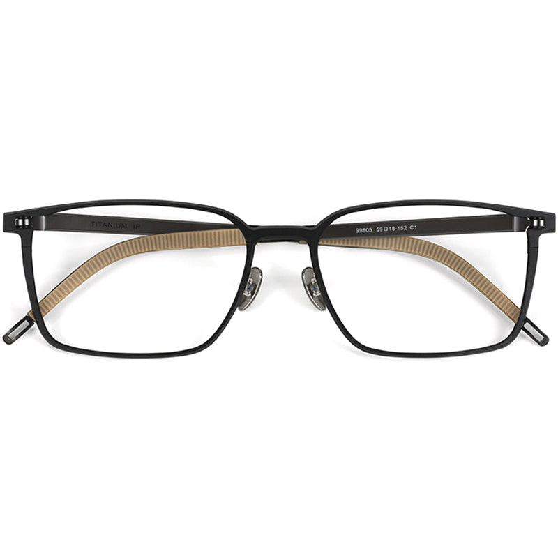 Rectangle Glasses EF1160 - Wide Frames For Men With Larger Heads