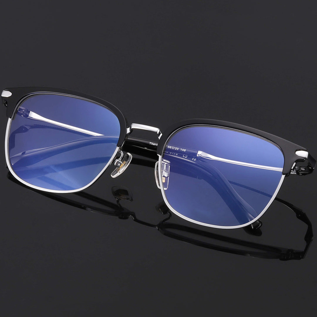 Browline Glasses EF1067 - Wide Frames For Men With Larger Heads