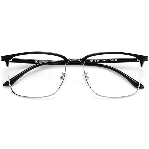 Browline Glasses EF1042 - Wide Frames for Men with Larger Heads
