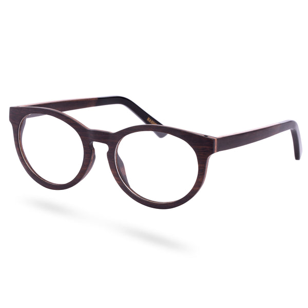 Wood Round Glasses A3653
