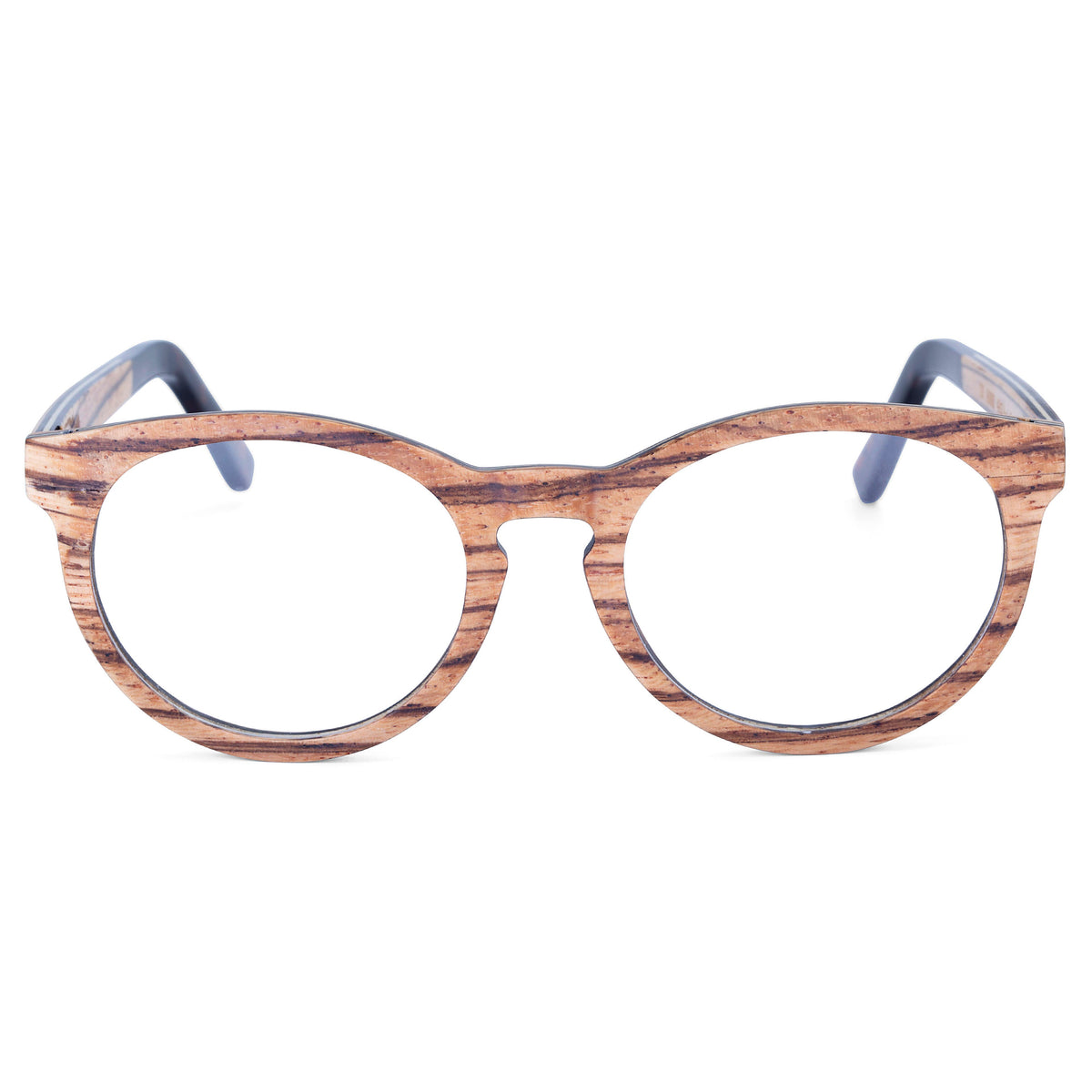 Wood Round Glasses A3653