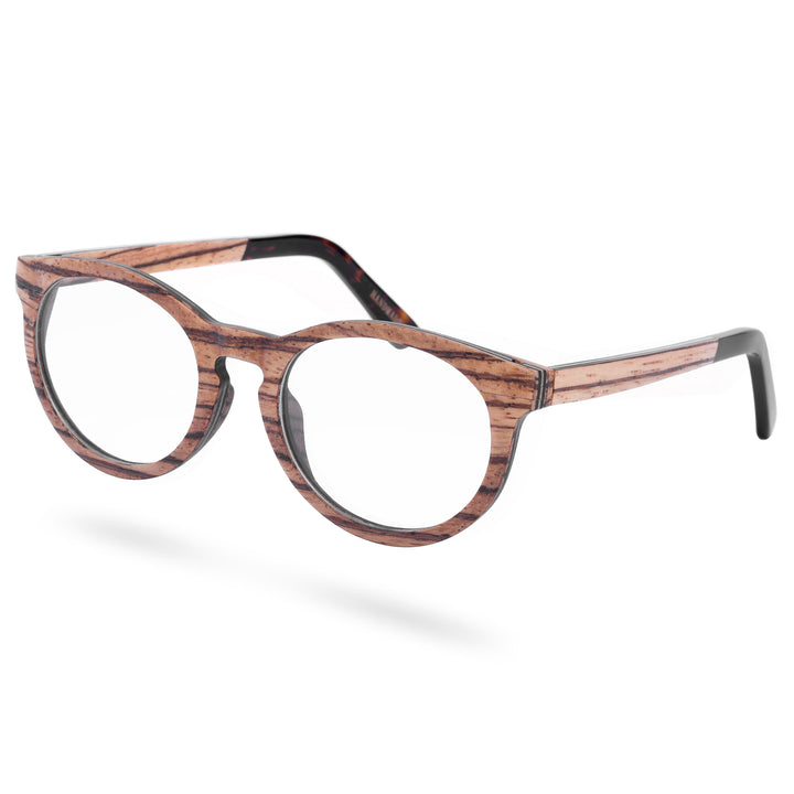 Wood Round Glasses A3653