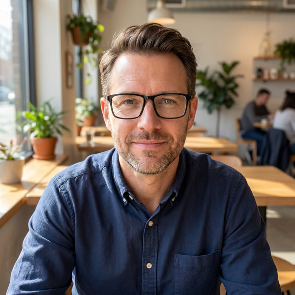 Rectangle Glasses EF1070 - Wide Frames For Men With Larger Heads