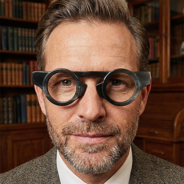 Buffalo Horn Round Glasses NJ1045
