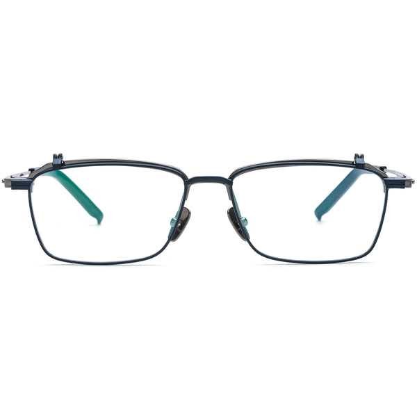 Rectangle Flip Up Glasses TG1243 - Wide Frames for Men with Larger Heads