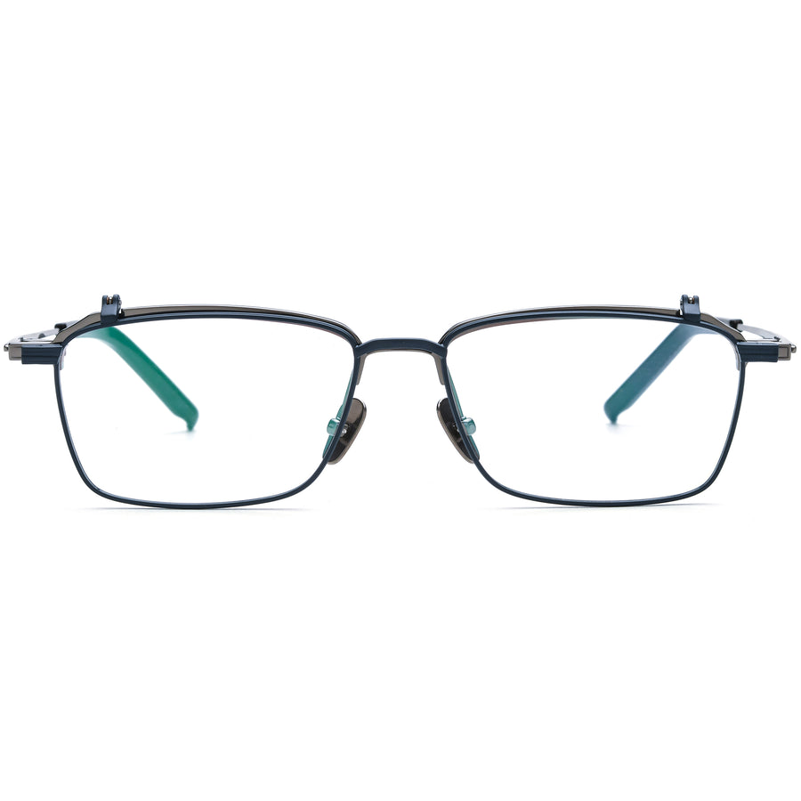 Rectangle Flip Up Glasses TG1243 - Wide Frames for Men with Larger Heads