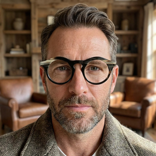 Buffalo Horn Round Glasses NJ1149