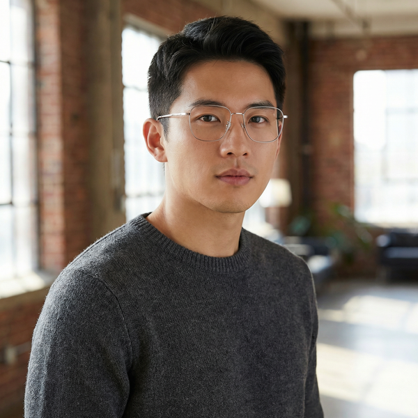 Square Glasses EF1146 - Wide Frames for Men with Larger Heads