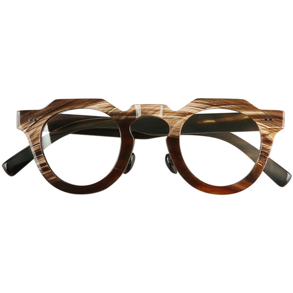 Buffalo Horn Round Glasses NJ1026