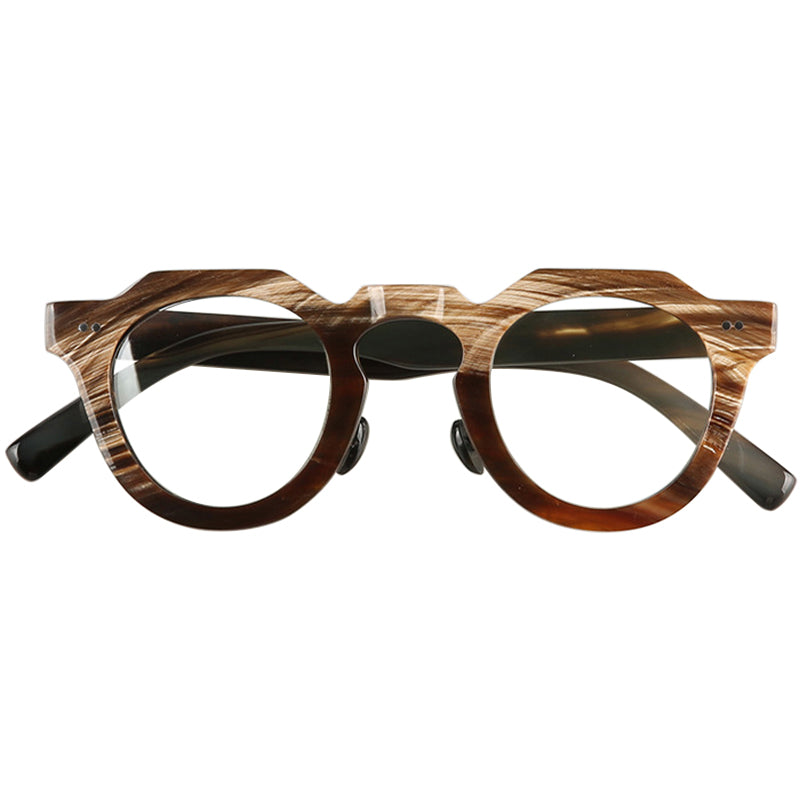 Buffalo Horn Round Glasses NJ1026