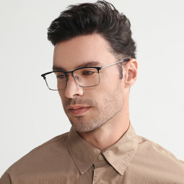 Rectangle Glasses MW1372 - Wide Frames for Men with Larger Heads