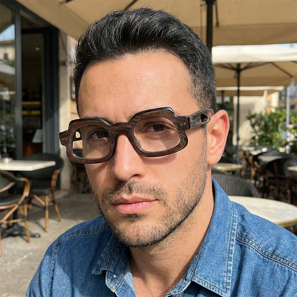 Buffalo Horn Geometric Glasses NJ1048