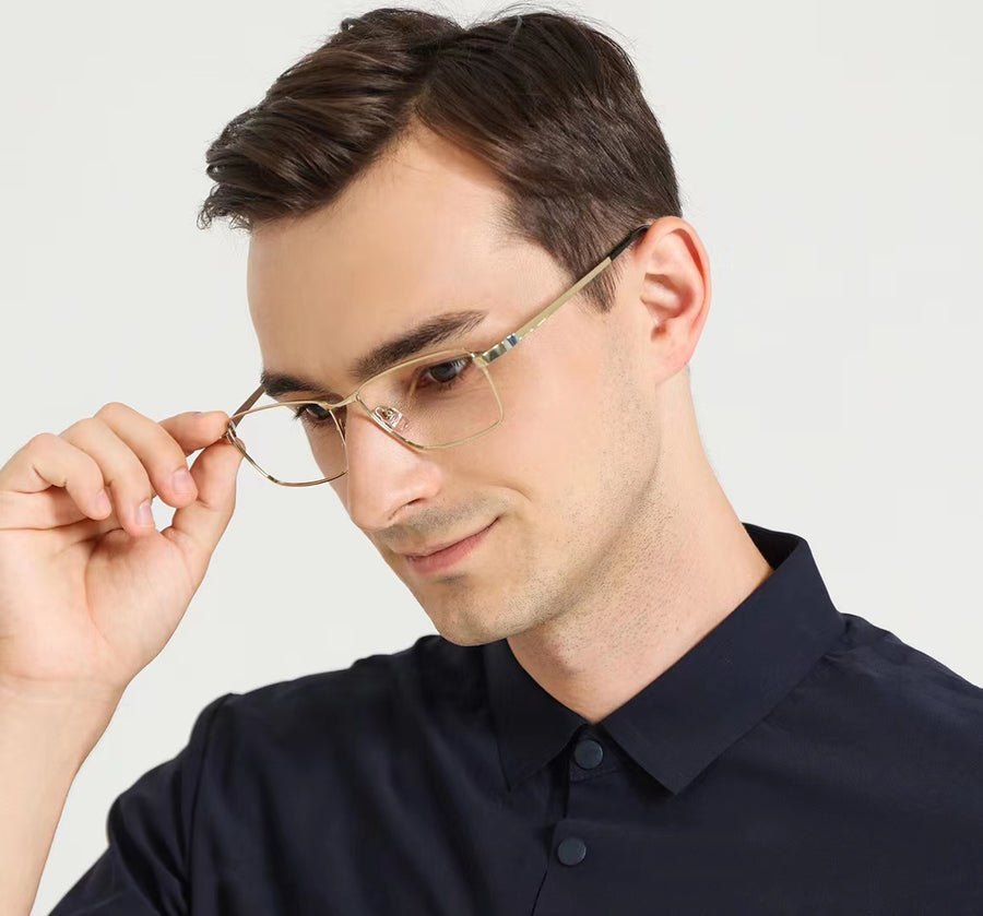 Rectangle Glasses MW1231 - Wide Frames for Men with Larger Heads