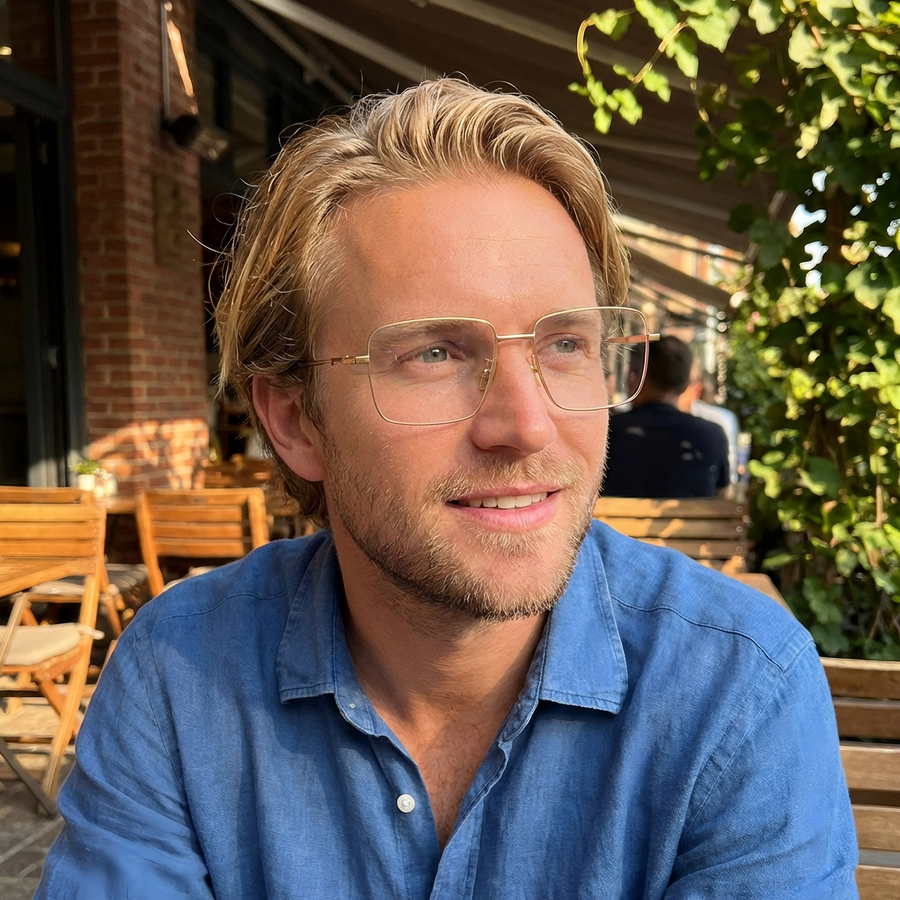 Rectangle Glasses EF1003 - Wide Frames for Men with Larger Heads