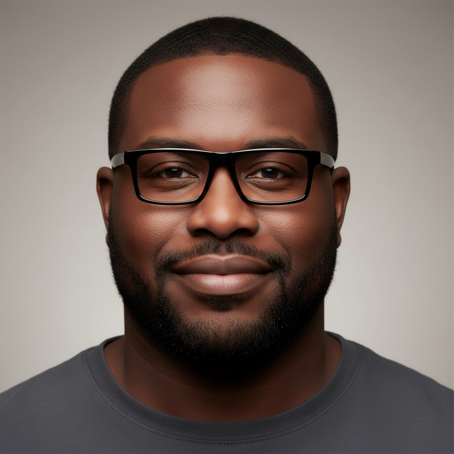 Rectangle Glasses EF1015 - Wide Frames for Men with Larger Heads