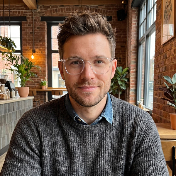 Square Glasses EF1141 - Wide Frames for Men with Larger Heads