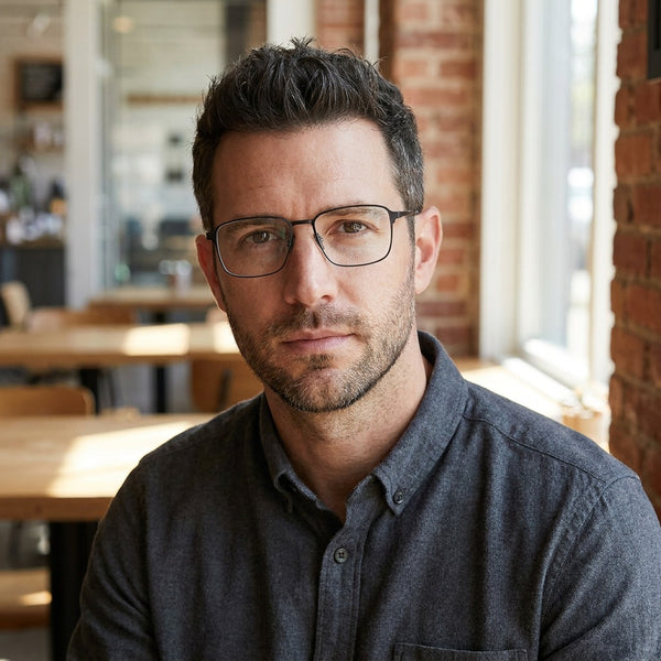 Square Glasses EF1183 - Wide Frames For Men With Larger Heads
