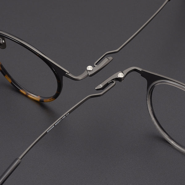 Round Glasses EF1100 - Wide Frames for Men with Larger Heads