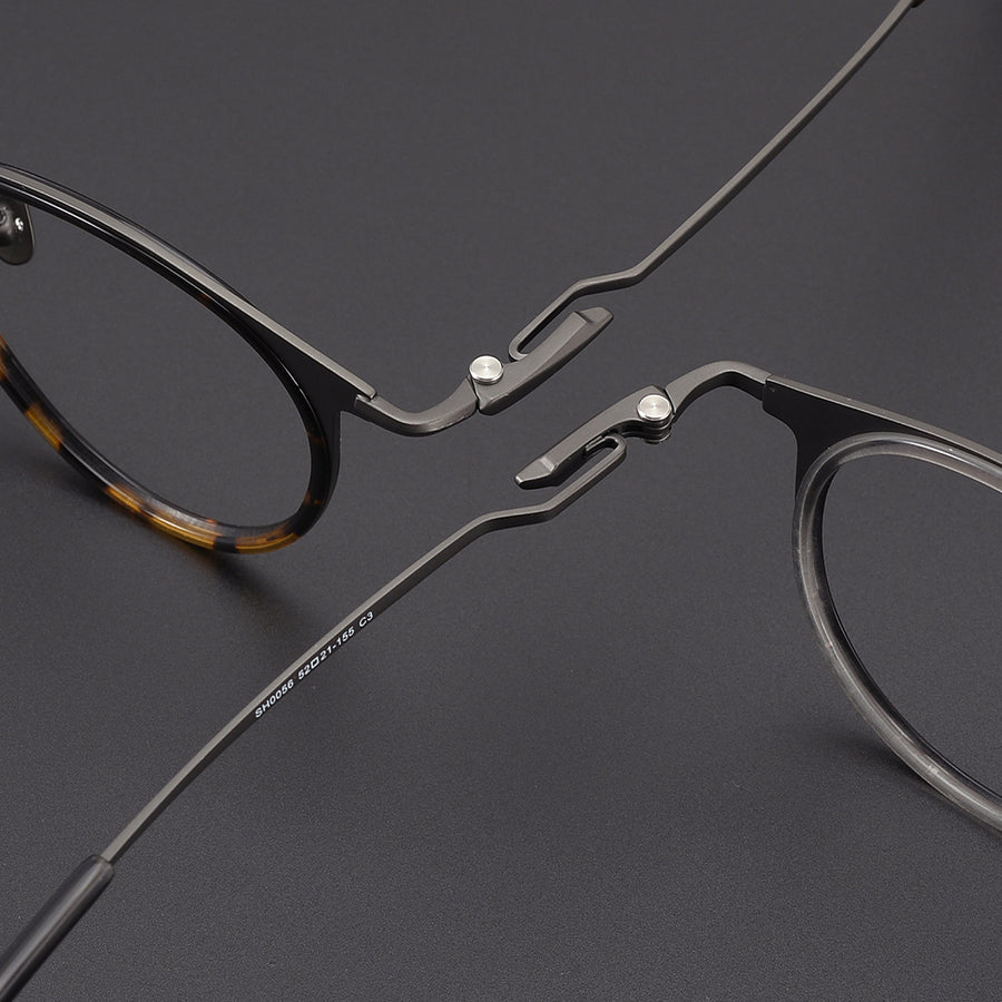 Round Glasses EF1100 - Wide Frames for Men with Larger Heads