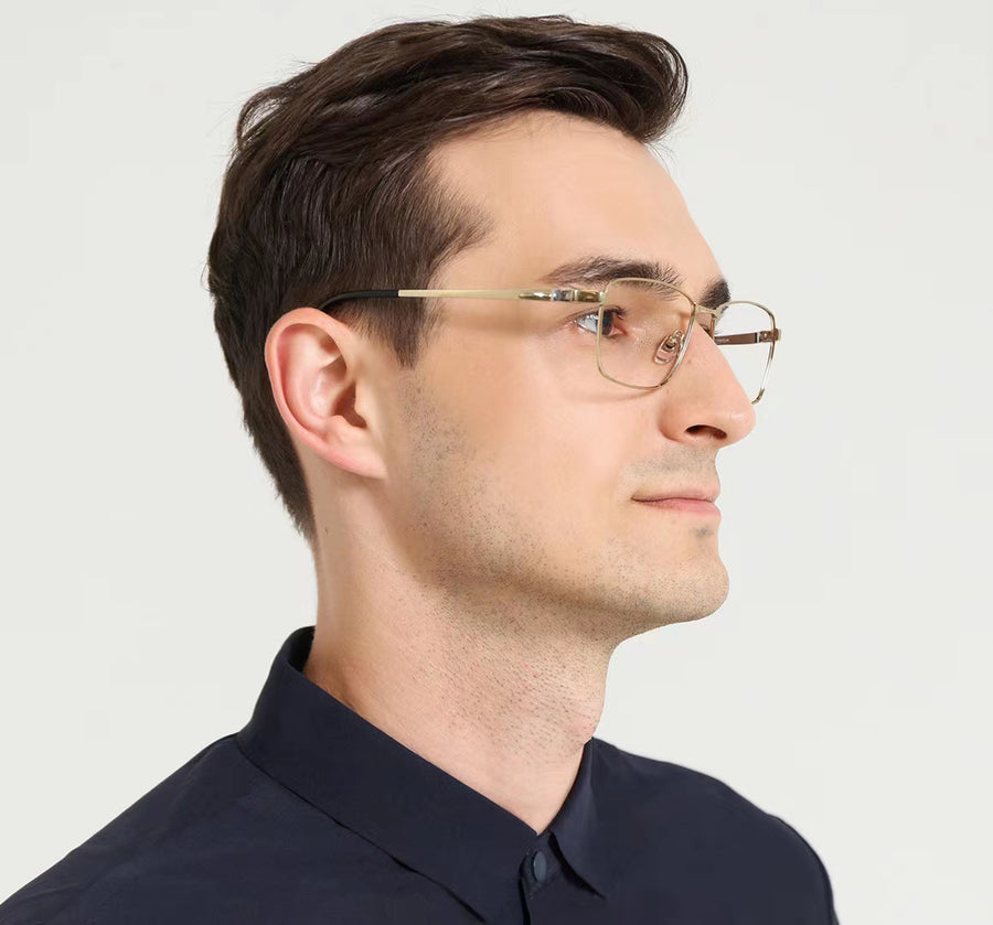 Rectangle Glasses MW1231 - Wide Frames for Men with Larger Heads