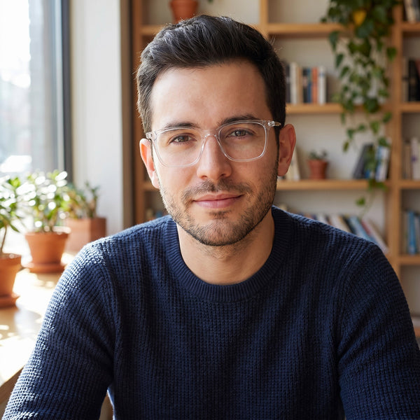 Square Glasses EF1141 - Wide Frames for Men with Larger Heads