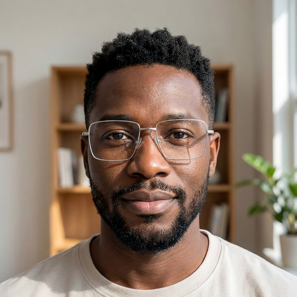 Rectangle Glasses EF1003 - Wide Frames for Men with Larger Heads