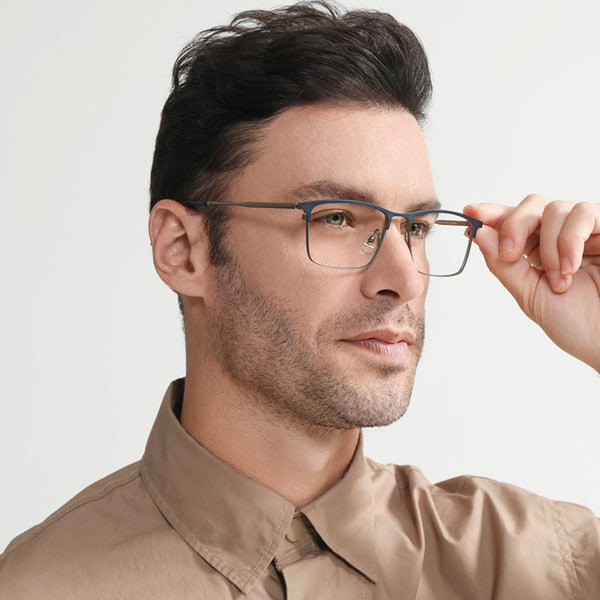 Rectangle Glasses MW1372 - Wide Frames for Men with Larger Heads