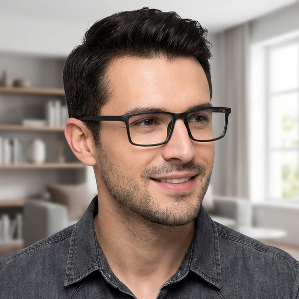Rectangle Glasses A3920 - Wide Frames for Men with Larger Heads