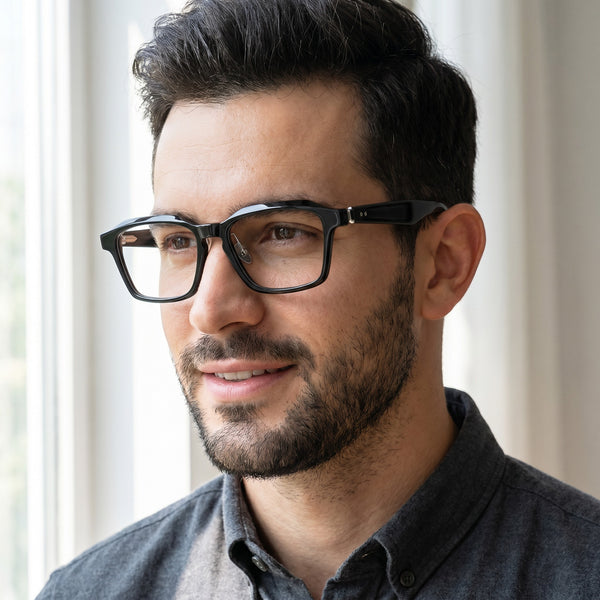 Rectangle Glasses EF1140 - Wide Frames for Men with Larger Heads