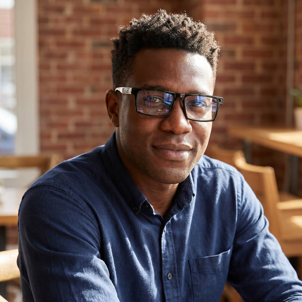 Rectangle Glasses EF1015 - Wide Frames for Men with Larger Heads