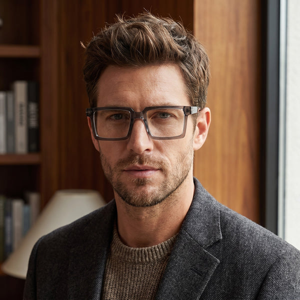Rectangle Glasses A3930 - Wide Frames for Men with Larger Heads