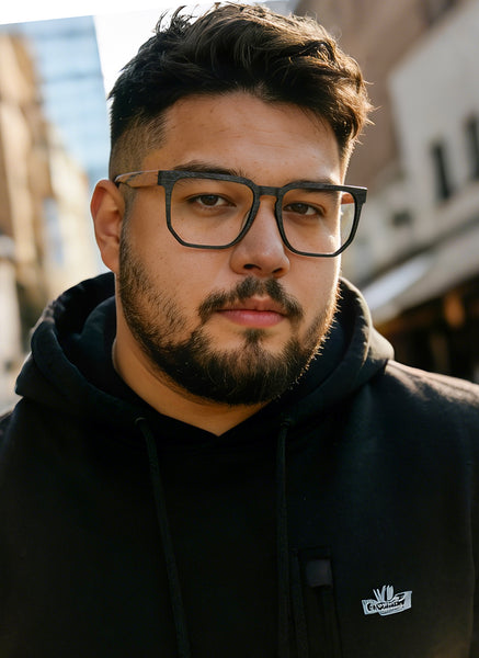 Square Glasses A1046 - Wide Frames for Men with Larger Heads