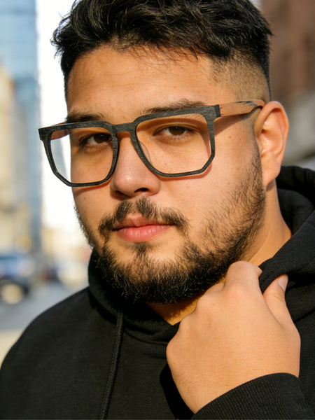 Square Glasses A1046 - Wide Frames for Men with Larger Heads