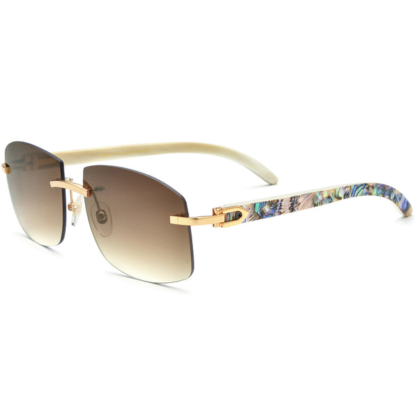 Buffalo Horn Square Sunglasses BRS1009