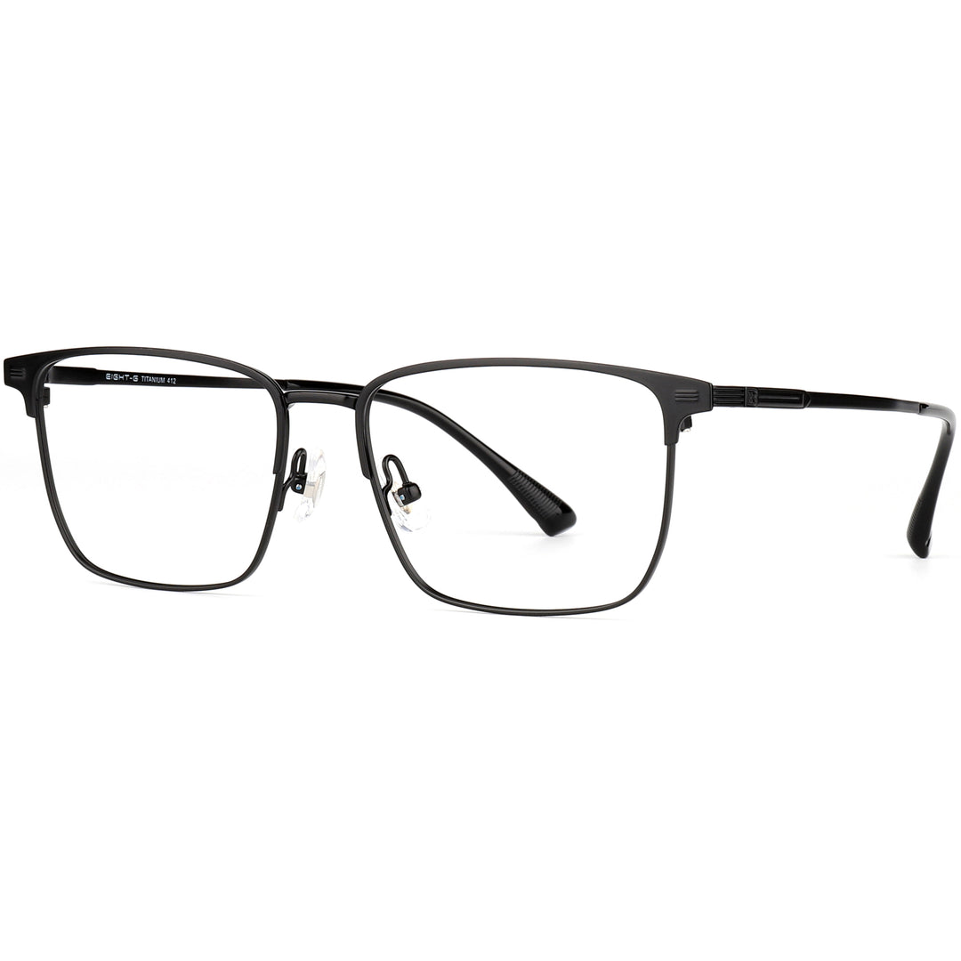 Square Glasses EF1158 - Wide Frames for Men with Larger Heads