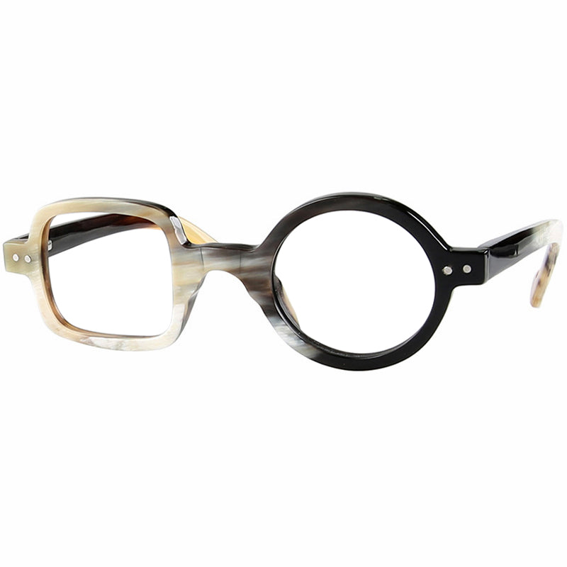 Buffalo Horn Geometric Glasses NJ1232