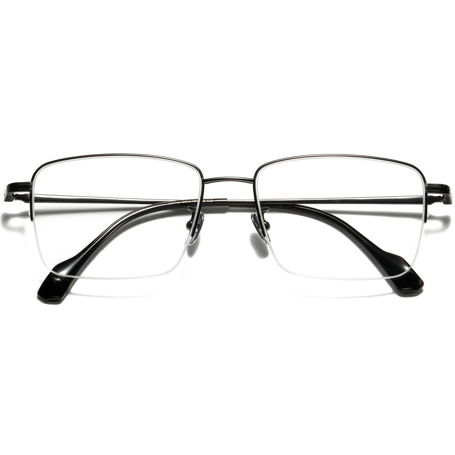 Square Glasses EF1136 - Wide Frames for Men with Larger Heads