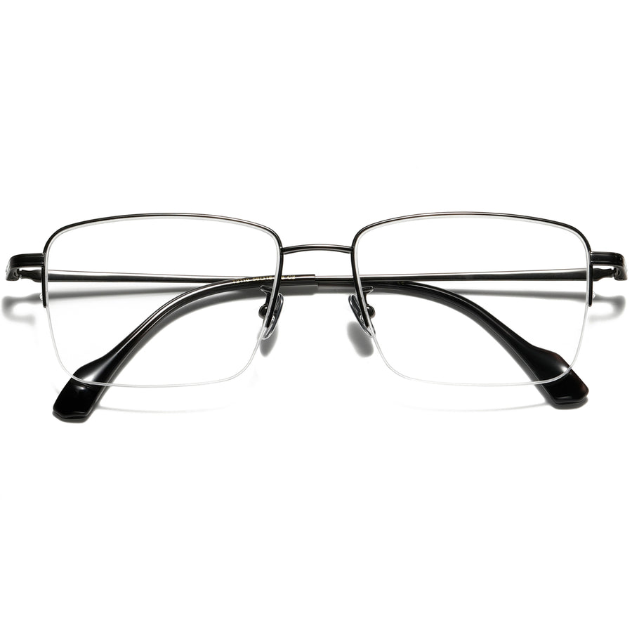 Square Glasses EF1133 - Wide Frames for Men with Larger Heads