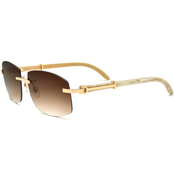 Buffalo Horn Square Sunglasses BRS1007
