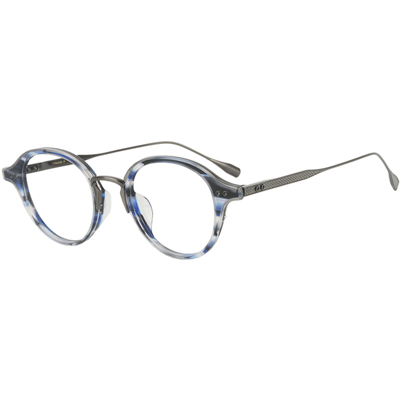 Round Glasses EF1026 - Wide Frames for Men with Larger Heads