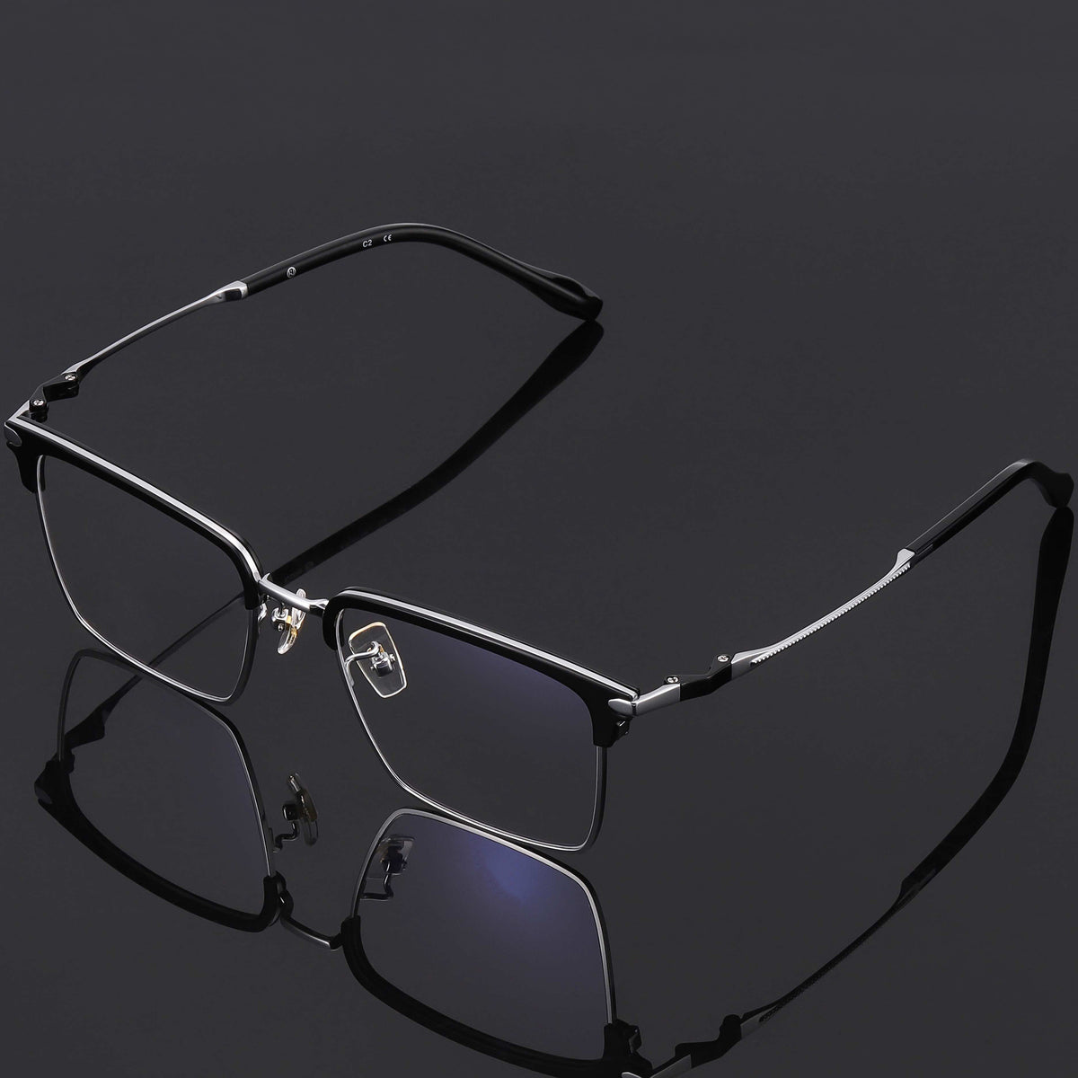 Browline Glasses EF1065 - Wide Frames For Men With Larger Heads