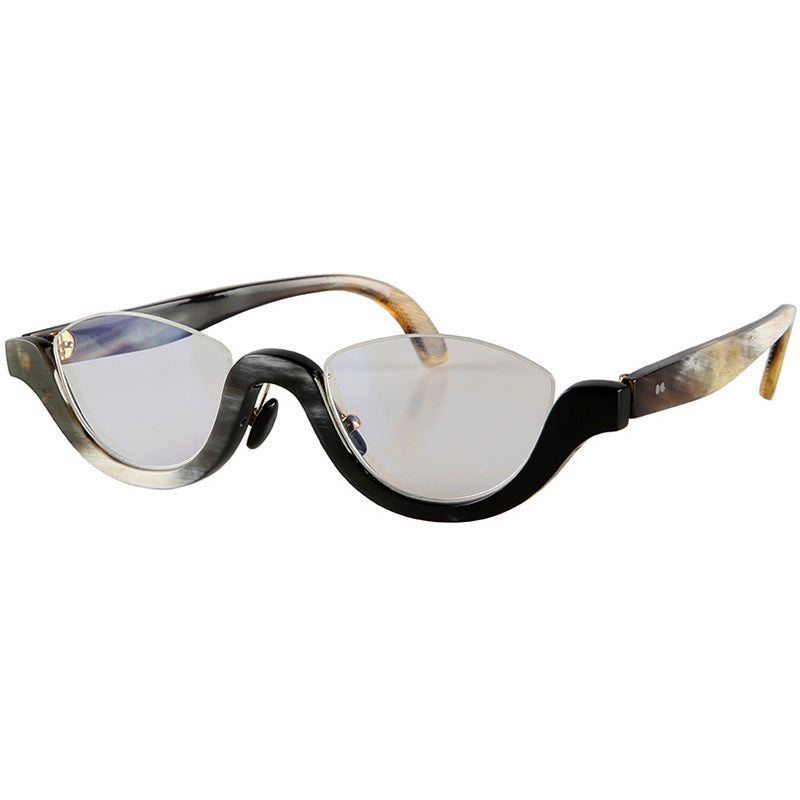 Buffalo Horn Oval Glasses NJ1144